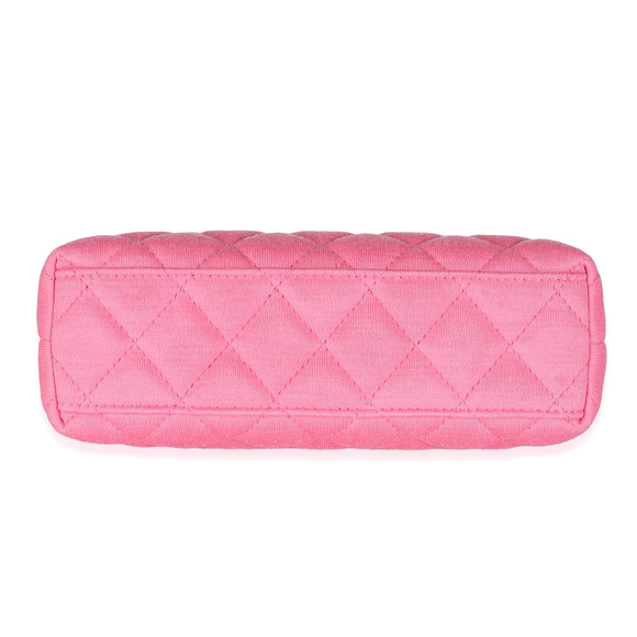 Chanel Pink Quilted Jersey Nano Kelly Shopper - Picture 5 of 5
